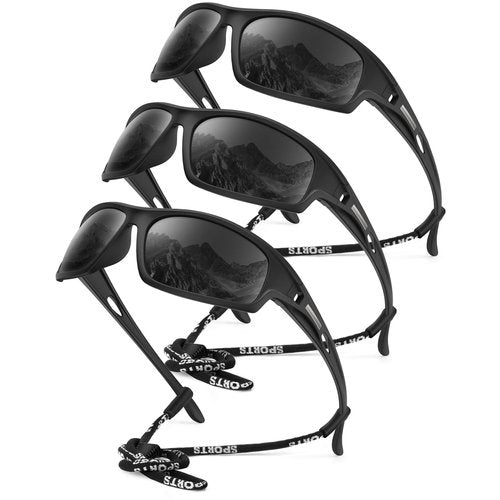 KALIYADI Polarized Sunglasses-Men Sports Sun-Glasses: Mens Sunglasses UV400 Protection for Running Fishing Golf