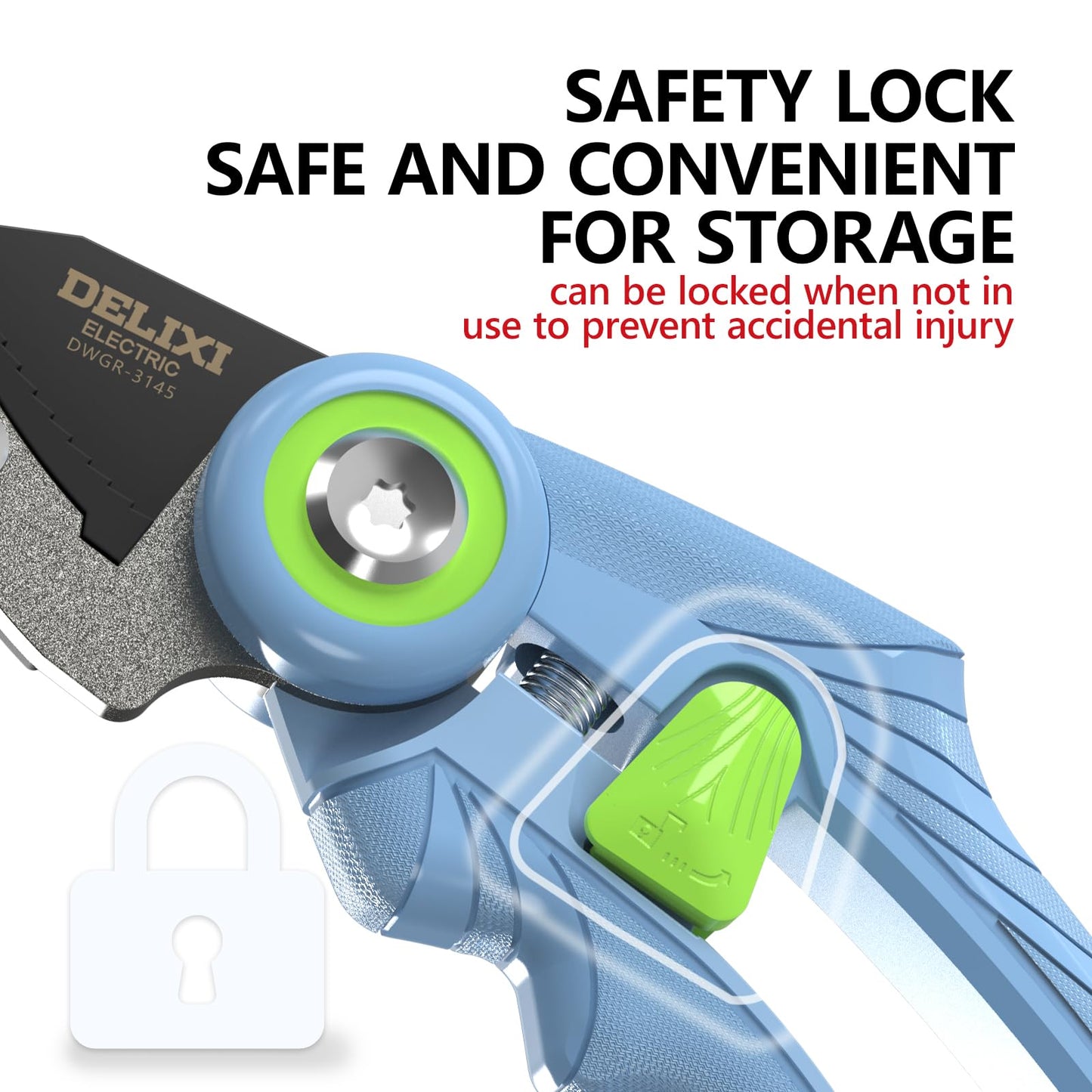 DELIXI Pruning Shears Anvil Garden Clippers, 1/2-Inch Cut Capacity Hand Pruners, Stainless Steel Blade with Non-Stick Coating, Ergonomic Small-Hand Design for Dry and Hard Branches