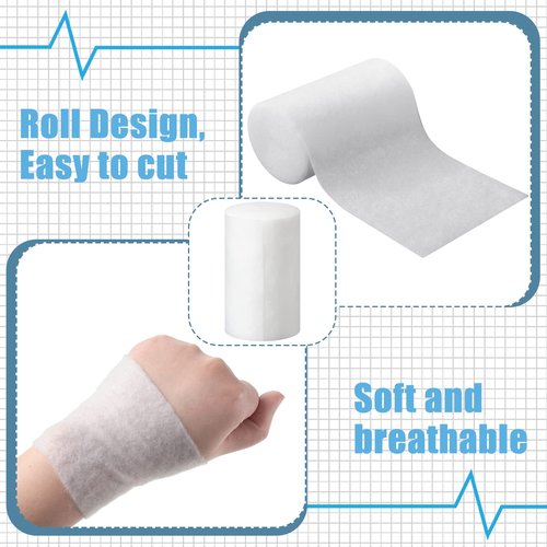 Treela 24 Rolls Cast Padding Individual Pack Undercast Padding Roll Wrap Bandage with Plaster Soft Cloth for Halloween Wrap Bandage Art Projects Body Casts Mask Making Supplies(4 Inch x 8.9 ft)