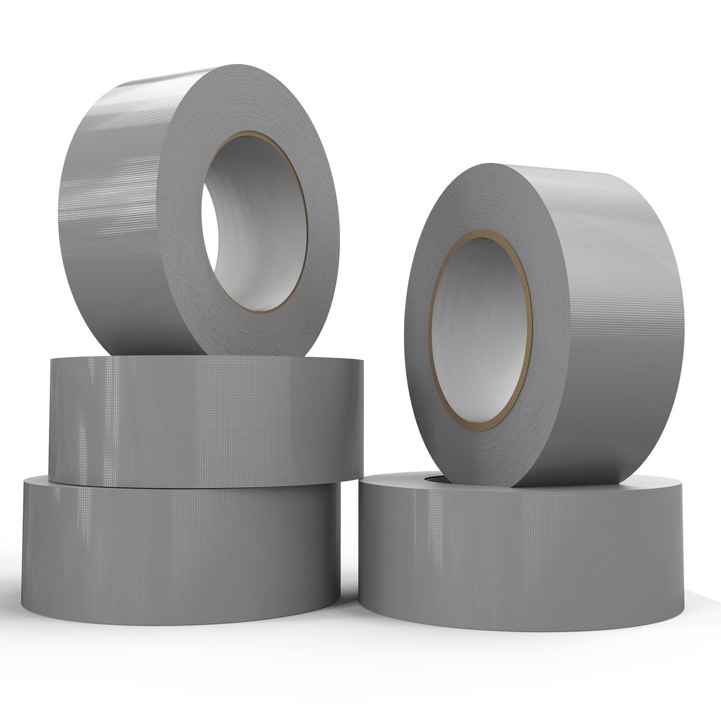 SWRT 9 Mil 5-Pack Silver Heavy Duty Duct Tape Strong Adhesive, 2 in x 30 YD (Total 150YD) Duct Heavy Duty Waterproof All Weather Gray Duct Tape No Residue Sealing & Patching for Indoor&Outdoor Repair