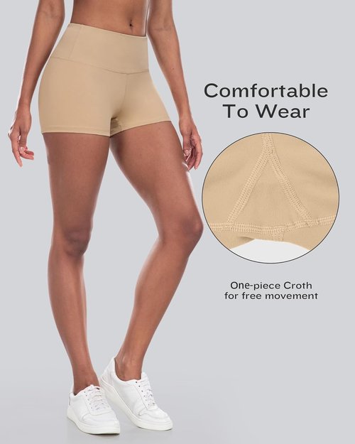CHRLEISURE High Waisted Biker Shorts - Soft Spandex Yoga Shorts for Women | Comfortable Fit