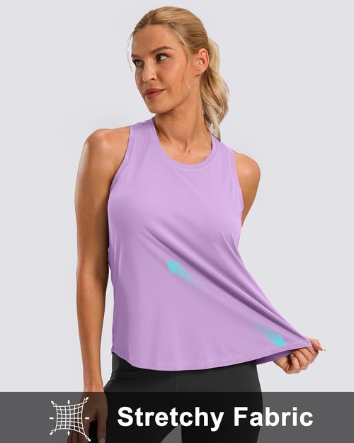 G Gradual Women's Racerback Yoga Tank Top - Loose Fit Sleeveless Athletic Shirt for Gym & Running