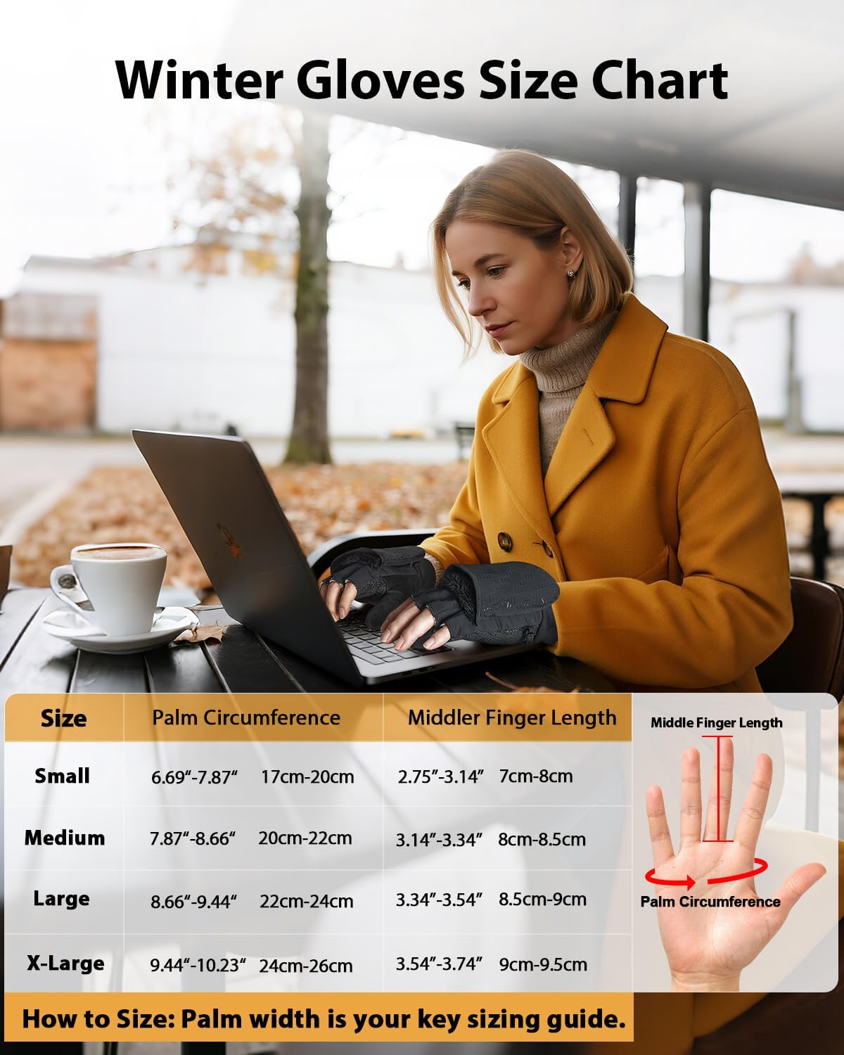 RIGWARL Winter Fingerless Gloves - Convertible Mittens with Hand Warmer Pocket | Unisex Running Gear