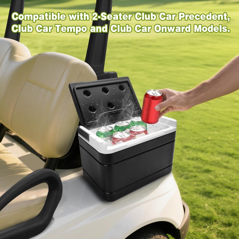 Roykaw Golf Cart Ice Cooler Compatible with Club Car Precedent, Portable Precedent Ice Chest Box with Mounting Bracket, 6L Ice Box for Beach, Drink, Camping, Fishing, OEM# 102588101, 103886801