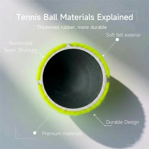 AeloriaStar Tennis Balls, 4 Pack Training Tennis Balls – Practice Balls for Beginners & Playing Balls for Dogs (Black)