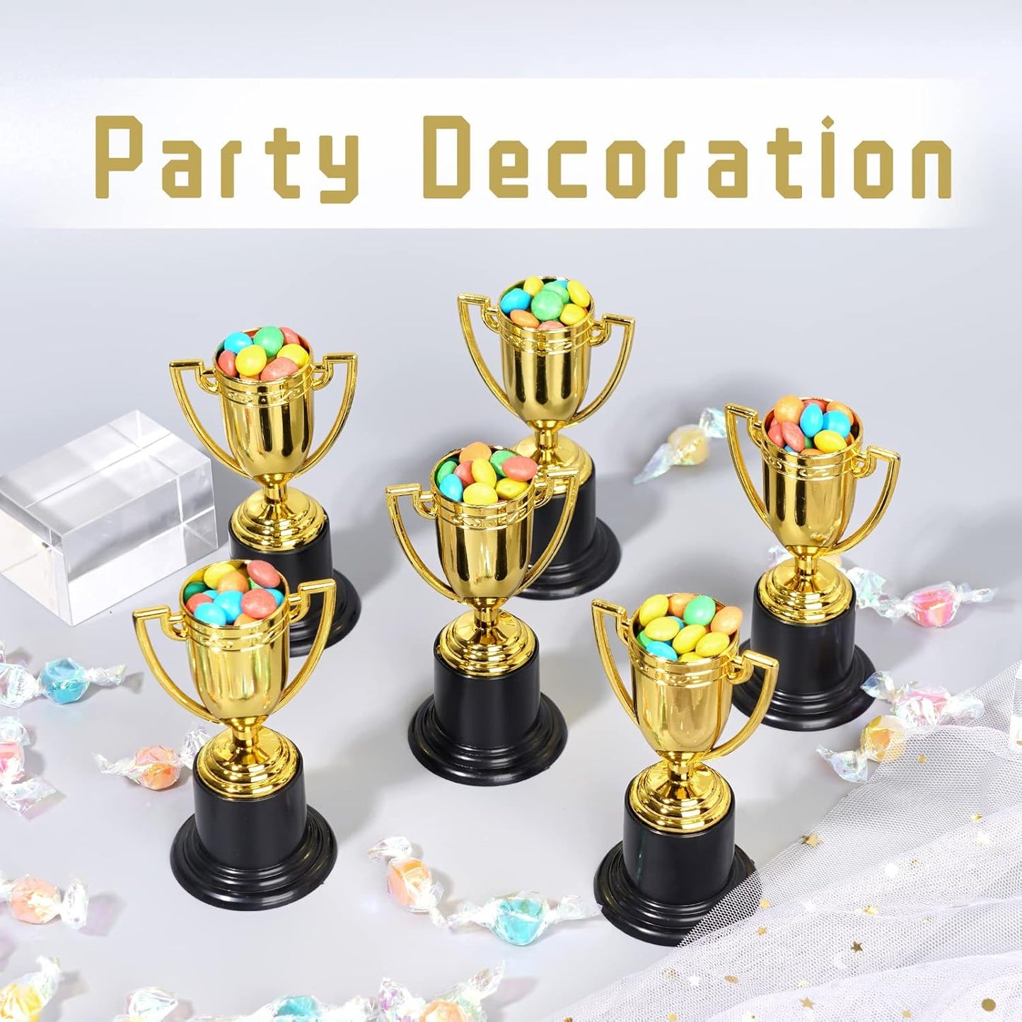 ZZYFGH Mini Gold Trophy Cups - 4 Inch Award Trophies for Sports, Parties & Competitions