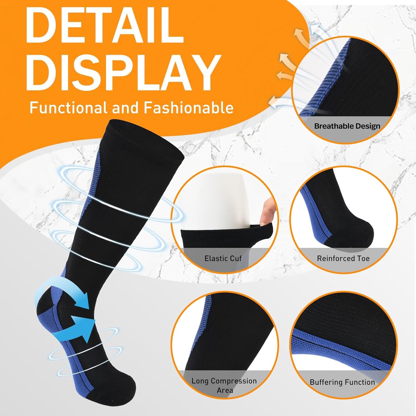 Skiennix Men’s Athletic Socks - Soft, Comfortable for Sports & Daily Wear | Perfect Fit