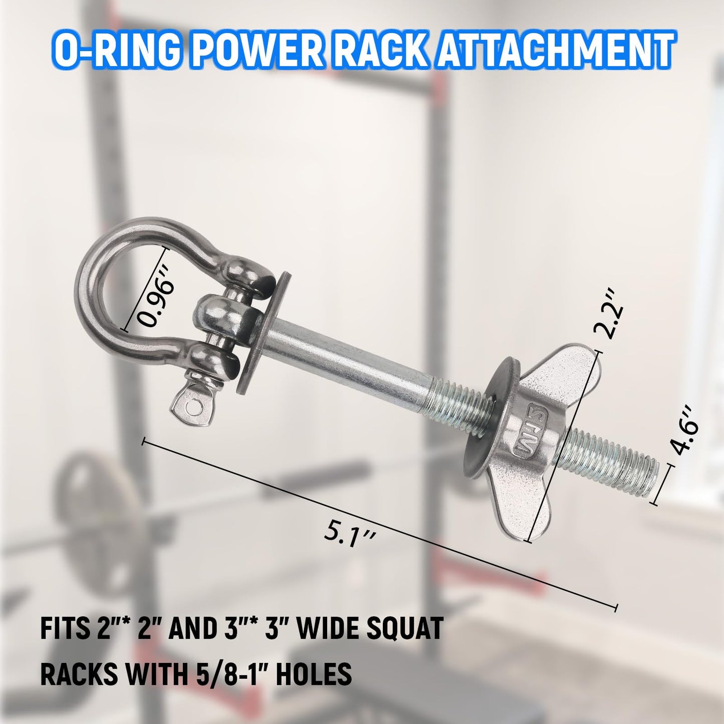 Dsyboko Power Rack Attachments 2 Pack - Resistance Band Hooks for Squat Rack O-Ring Attachment for Squat Rack