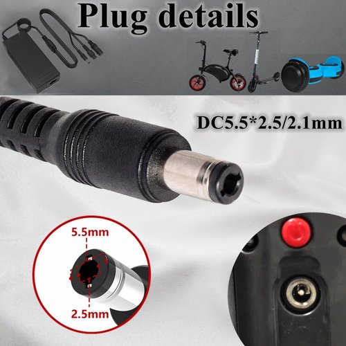 WOJIADA 29.4V 2A 3Plugs Electric Scooter Charger, 3in1 Plugs Replacement for 25.2V 25V Lithium Hoverboard E-Bike Scooter gotrax,hiboy,Jetson