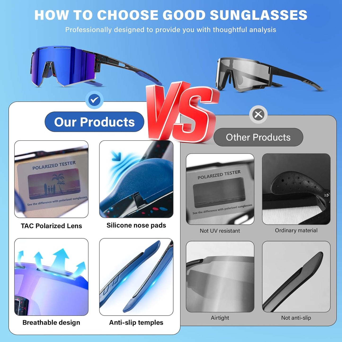 Skiennix Kids Polarized Sunglasses - UV400 Protection for Youth Baseball & Softball | 4-Pack Set
