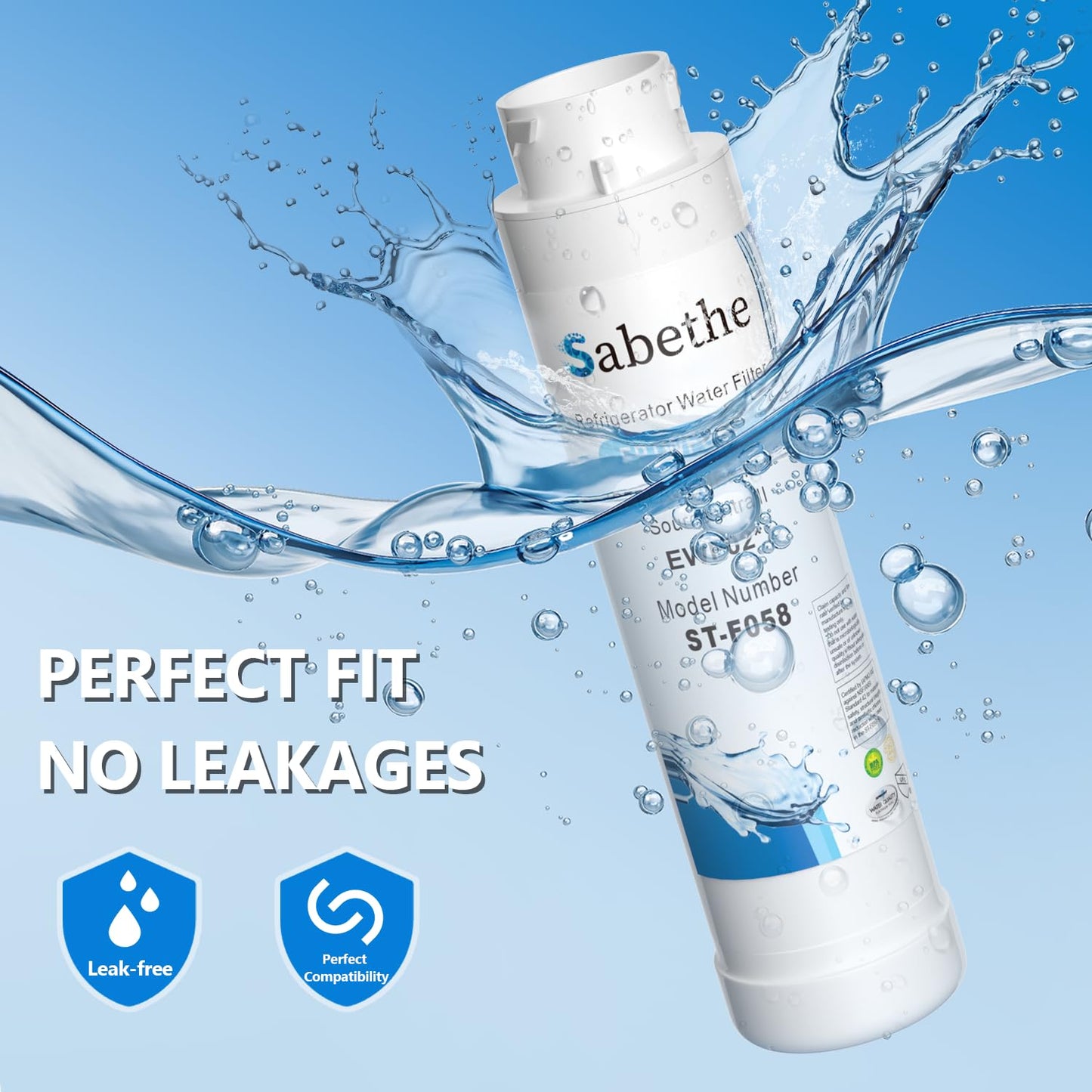 Sabethe Water Filter Replacement for EPTWFU01, Pure Source Ultra II, FGSS2635TD0, FPBC2277RF0, EWF02, white (3 Count Pack Of)