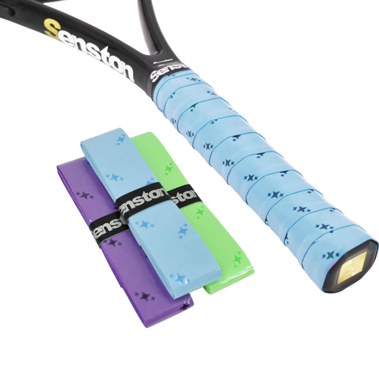 Senston 3Pcs Racket Grip Tapes Twinkling Stars Handle Grips