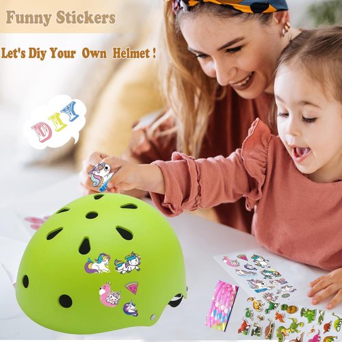 FOOKCIAN Kids Helmet - Adjustable Toddler Skateboard Helmet with Knee & Elbow Pads | Ages 2-14, Multi-Color