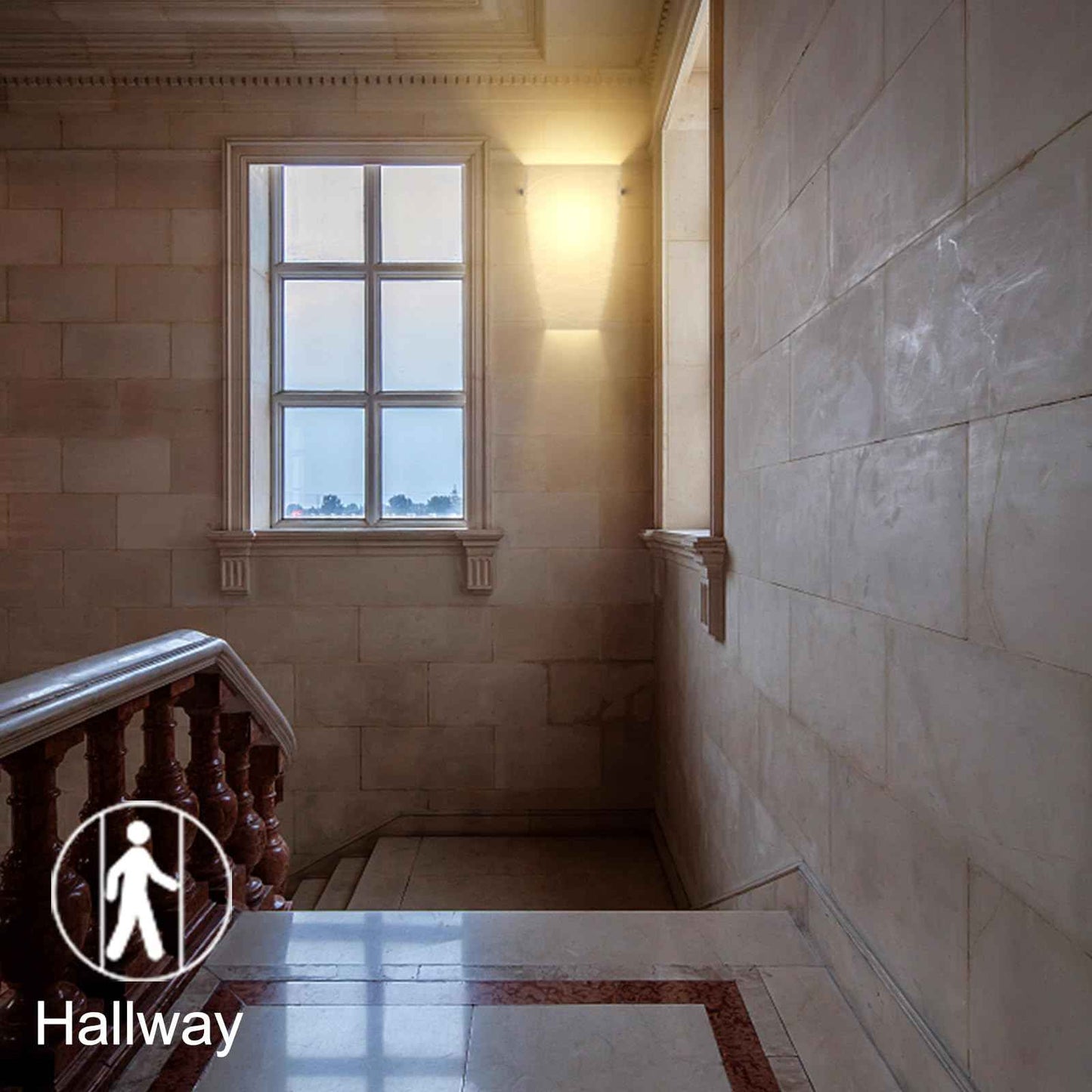 Wall Sconces Set of Two, Wall Mount Light Fixtures Acrylic Shade, Up or Down Hallway Sconces Wall Lighting for Bedroom Living Room Stairwell (Not Include Bulbs)