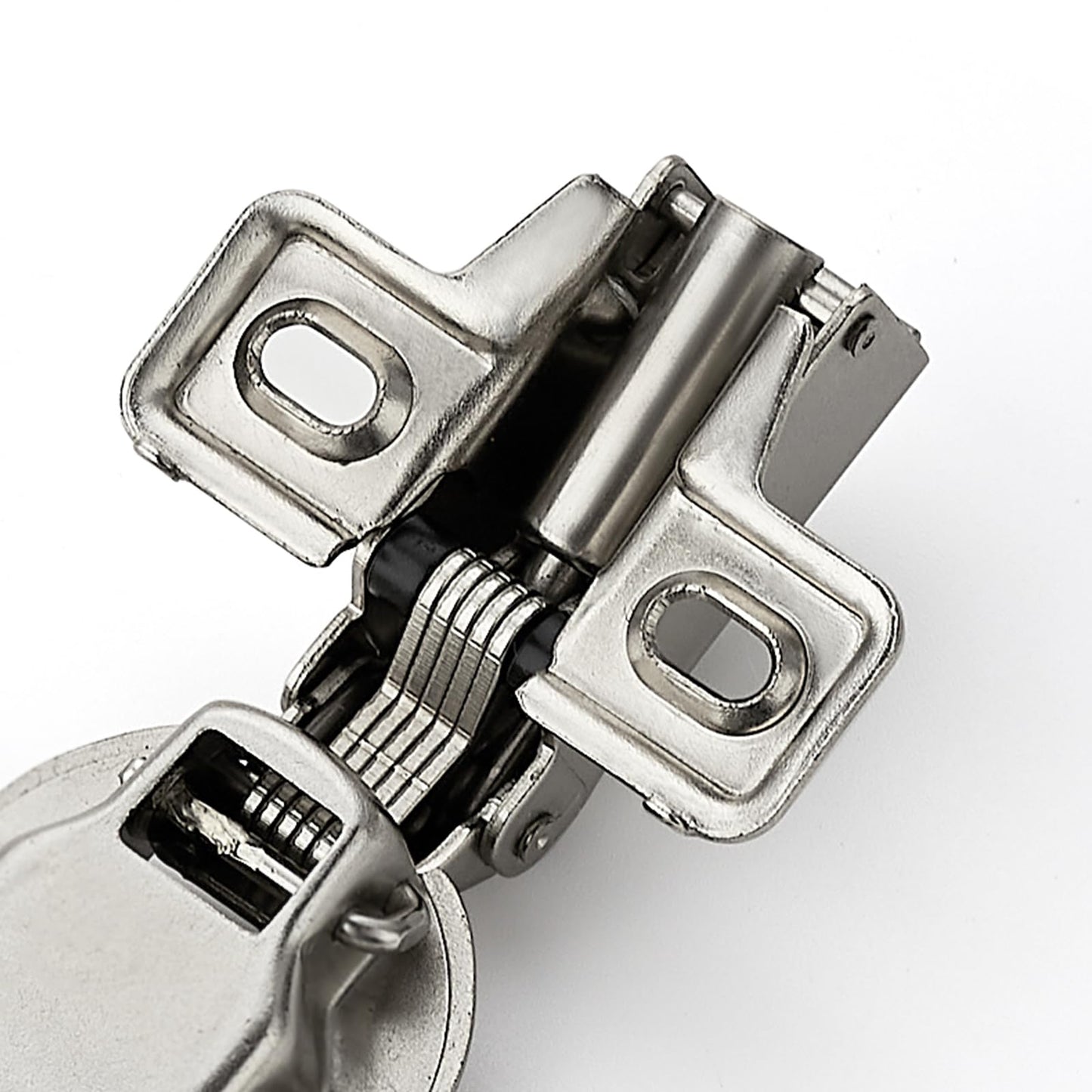 Ravinte 50 Pack 25 Pairs 1/2 Inch Overlay Brushed Nickel Short Arm Kitchen Cabinet Hinges,Soft Close 105 Degree Concealed Hinges with Screwdriver and Mounting Screws Used for Face Frame Door