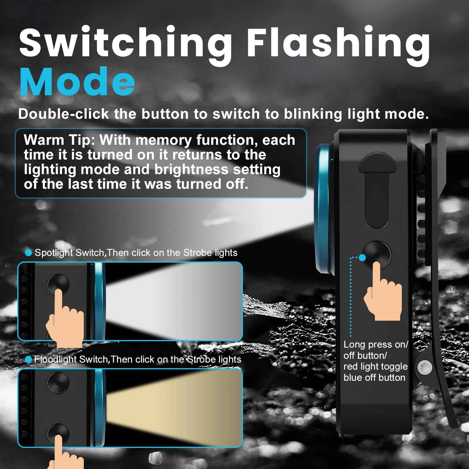 Upgraded EDC Flashlight Clip-on Light, 600 Lumens Rechargeable with Type-C Charging, 4 Light Super Bright Pocket Flashlight with Magnetic Base for Camping, Cycling, Headlamp Use, Safety Warning