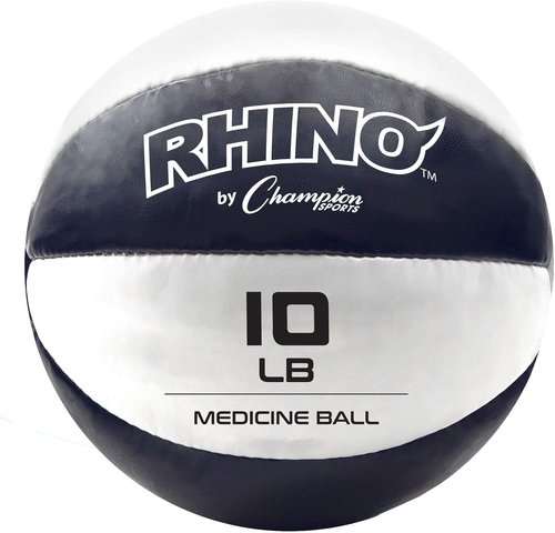 Champion Sports Leather Medicine Balls - Durable Weighted Balls for Strength & Conditioning Training