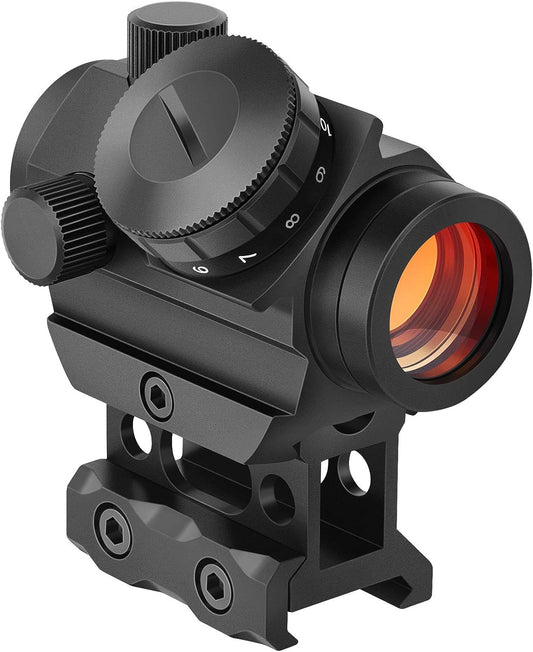MidTen 2MOA Red Dot Sight - Waterproof & Shockproof Reflex Scope | 1x25mm with 1-Inch Riser Mount