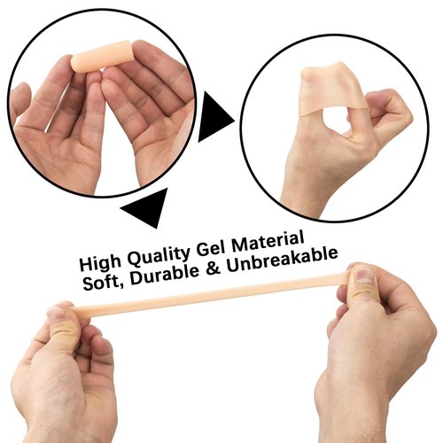 ANCIRS Gel Finger Support Protector Gloves, Gel Finger Cots/Covers - Different Sizes Silicone Fingertips for Hands Cracking, Eczema Skin (40pcs)