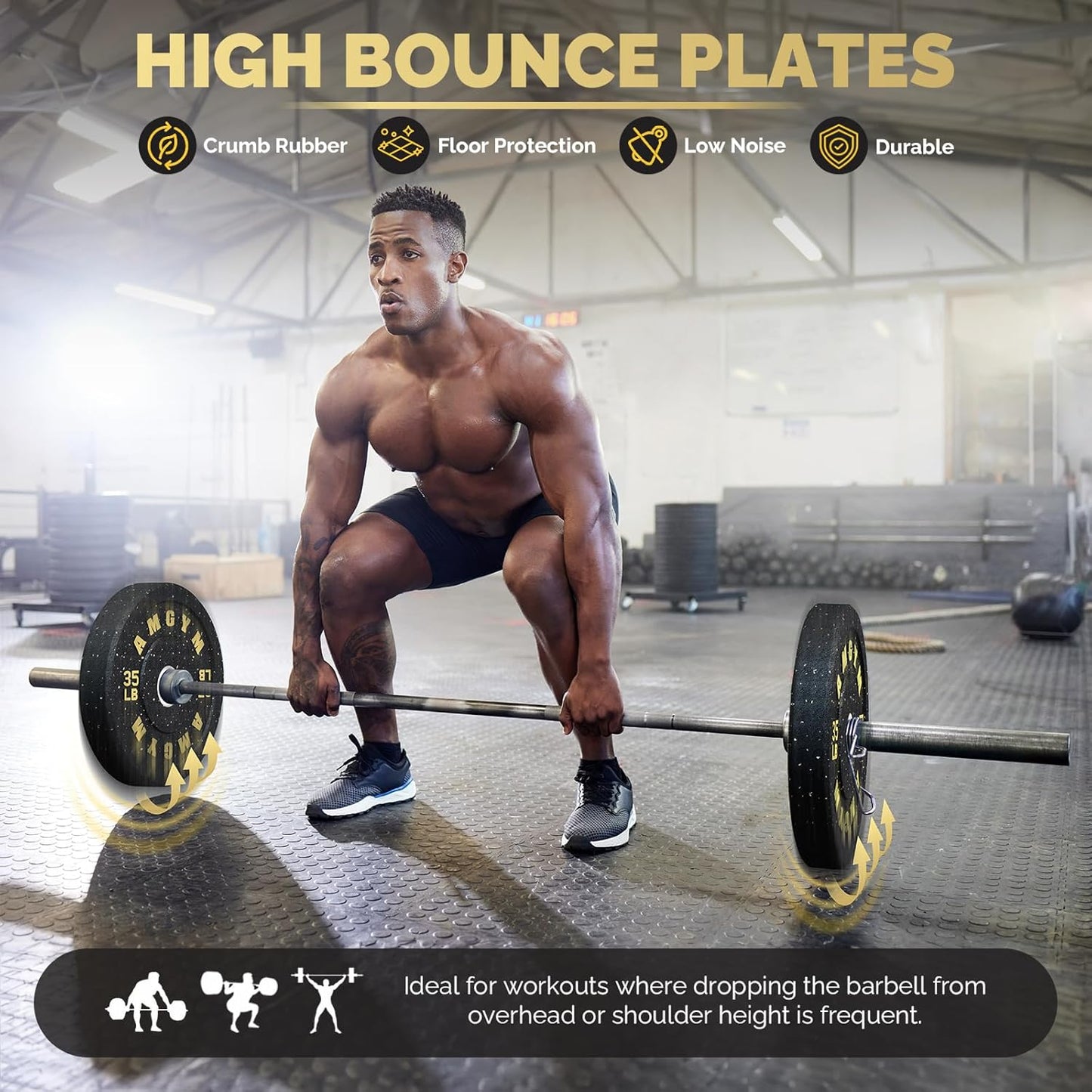 Skiennix 2-Inch Bumper Plates - Olympic Weight Plates Set for Home Gym | 10-650lbs, Multiple Colors