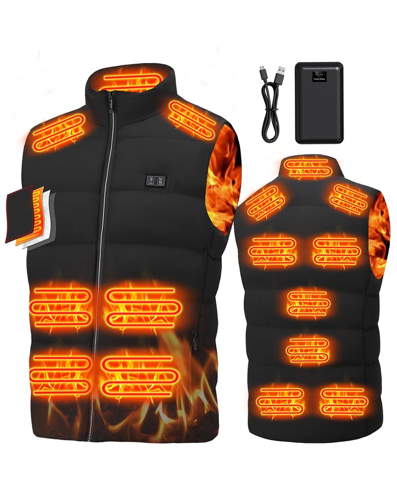 YXMKJOS Electric Heated Vest for Men: Lightweight Heated Jacket with 16000mAh Battery - Winter USB Heating Vest for Hunting