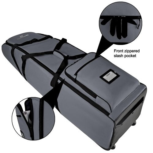 Goloni Golf Travel Bag with Wheels for Airlines, Heavy Duty Golf Club Travel Case, Water Resistant Golf Bag Cover for Air Travel, Portable Foldable Golf Luggage for Men Women
