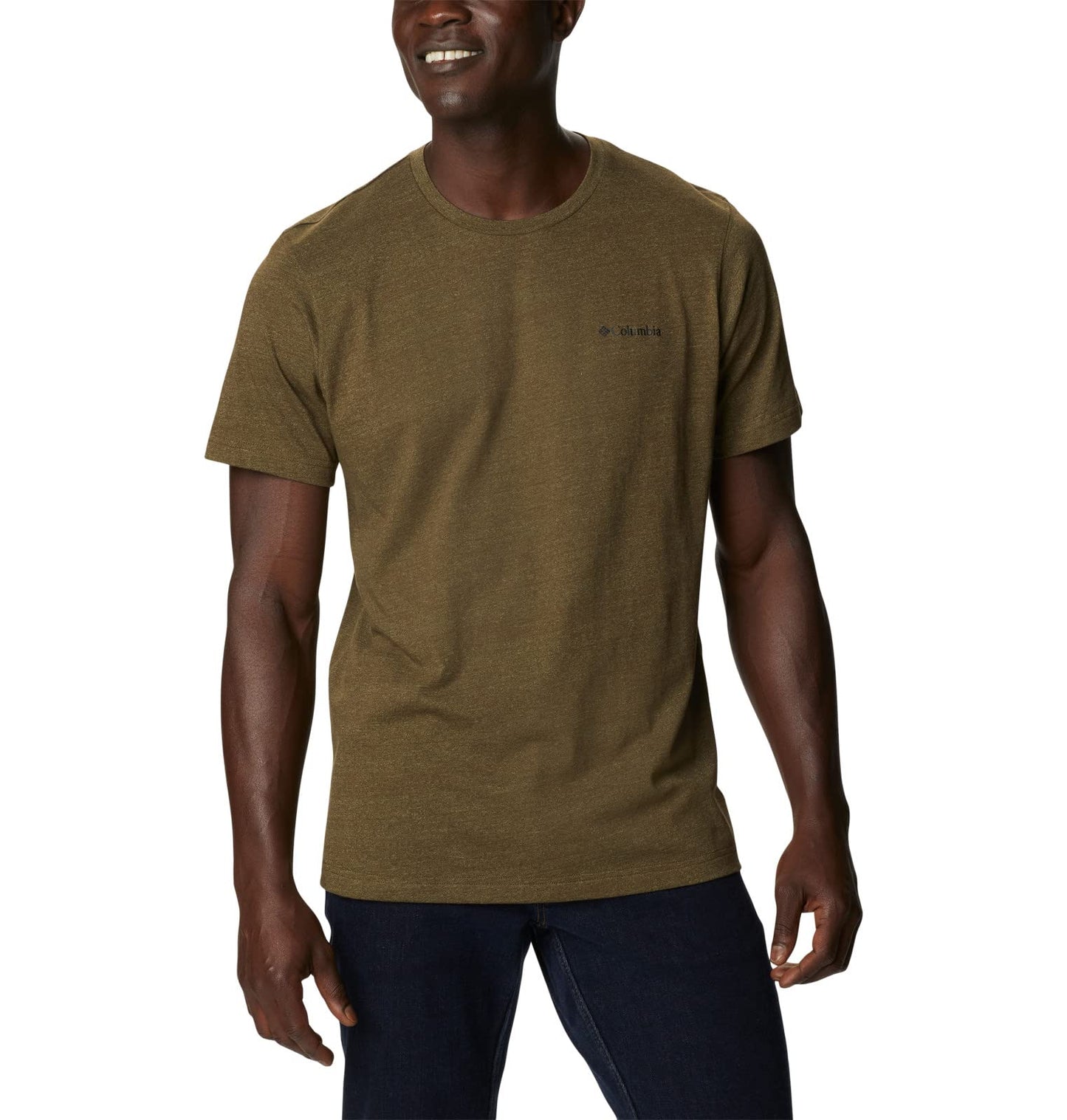 Columbia Men's Thistletown Hills Short Sleeve, Olive Green/Savory, 3X Big