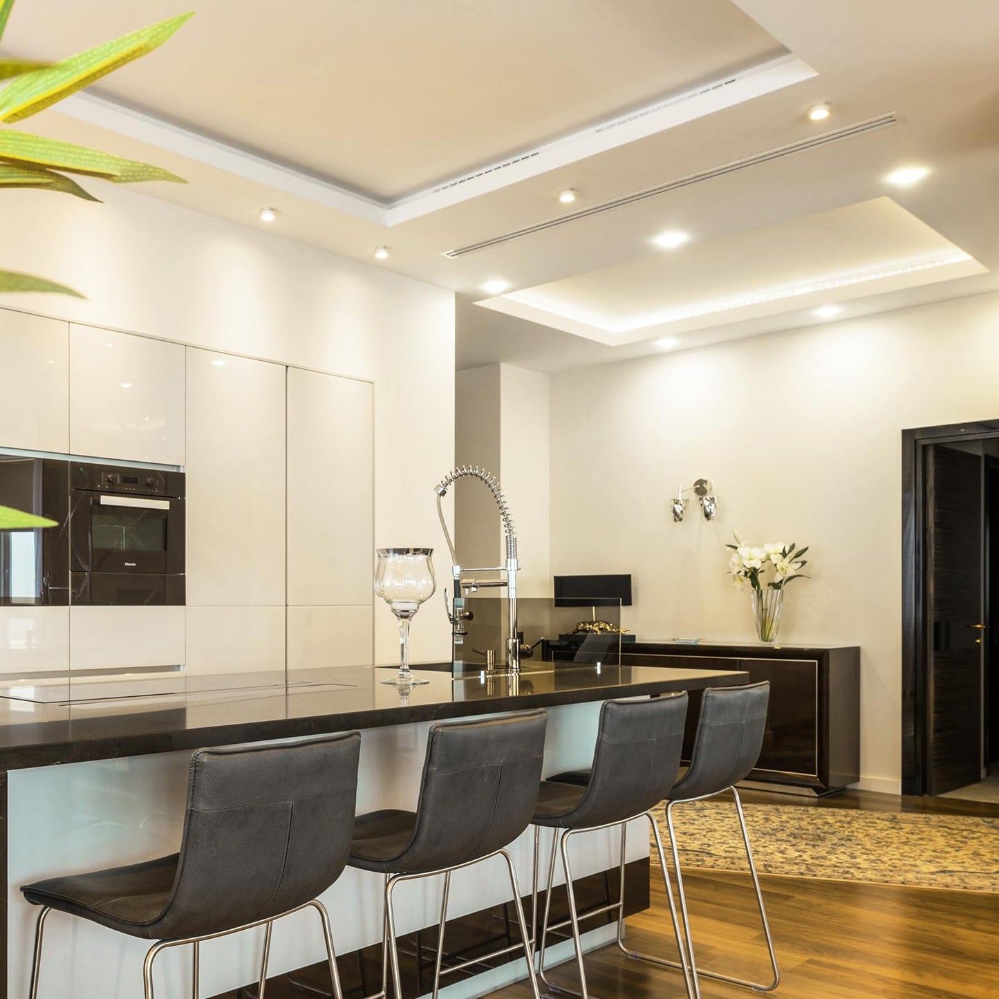 DiCUNO GU10 LED Bulb, 40W Equivalent, Natural White 4000K, Non-Dimmable, 450LM, MR16 GU10 LED for Spotlight, Track Lighting, 5W Recessed Ceiling Light Bulb with 38° Beam for Kitchen, Pack of 6