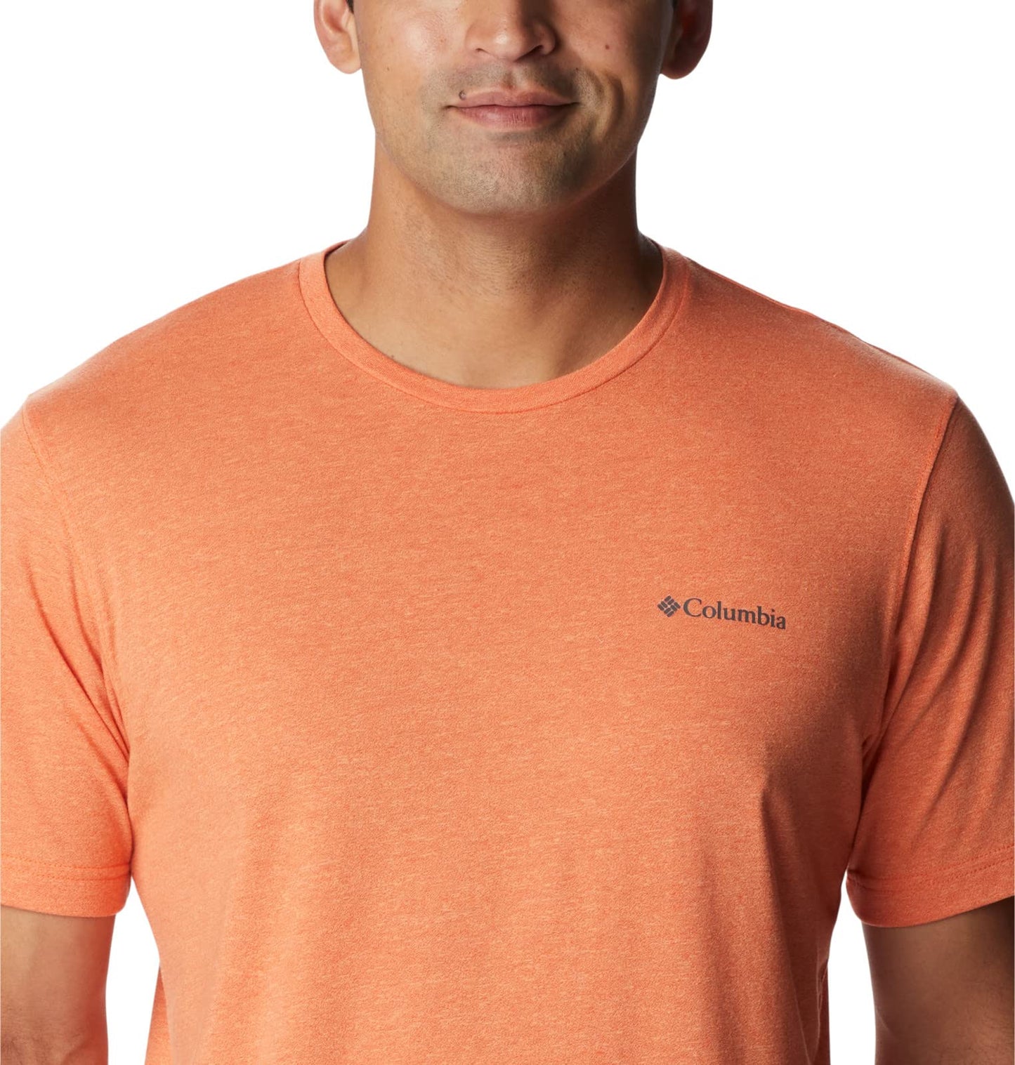 Columbia Men's Thistletown Hills Short Sleeve, Desert Orange Double Dye, 6X Big