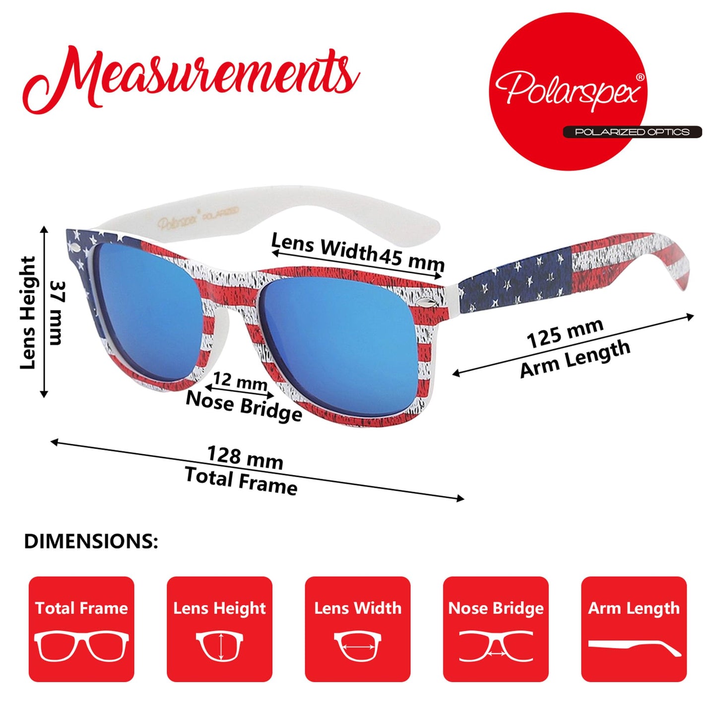 PolarSpex Toddler Boys and Girls Kids Polarized Black Style Sunglasses