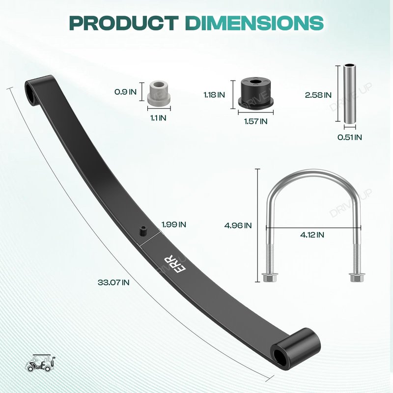 DRIVE UP Golf Cart Standard Rear Leaf Spring Kit for EZGO RXV 2008-Up 611713