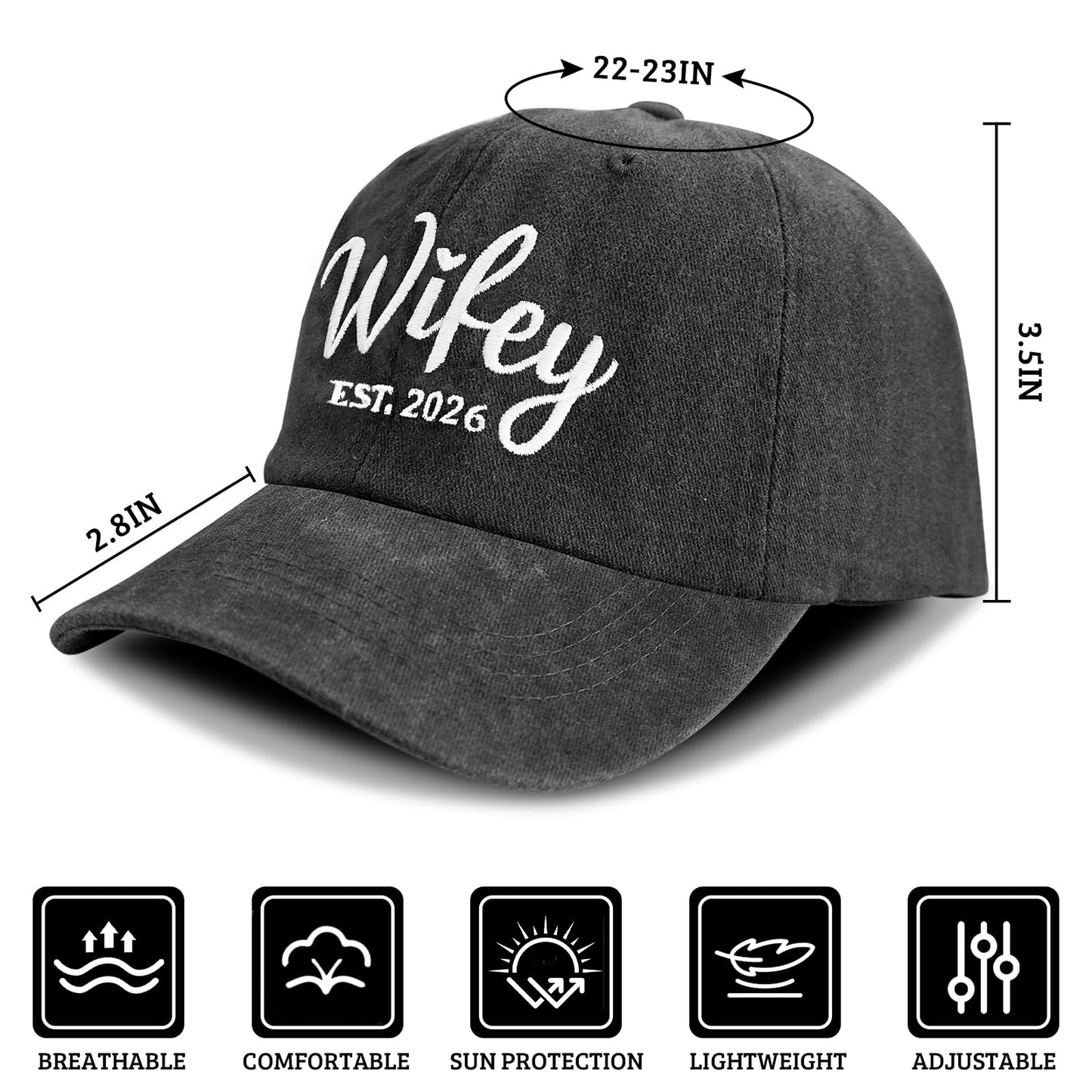 Bridal Shower Gifts for Bride Mrs Wife Birthday Gift Ideas,Wedding Bachelorette Party Honeymoon Marriage for Wifey Hat 2026