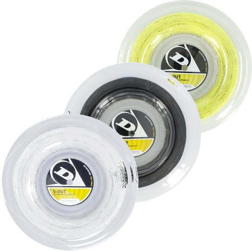 DUNLOP Sports Synthetic S-Gut 18 Gauge Tennis String Reel, White