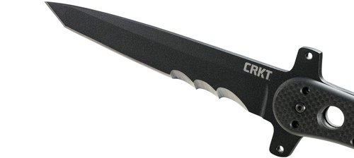 Columbia River Knife & Tool CRKT M16-13FX EDC Knife: Tanto Fixed Blade with Veff Serrations, G10 Handle with Hilt, Powder Coat Finish, Sheath
