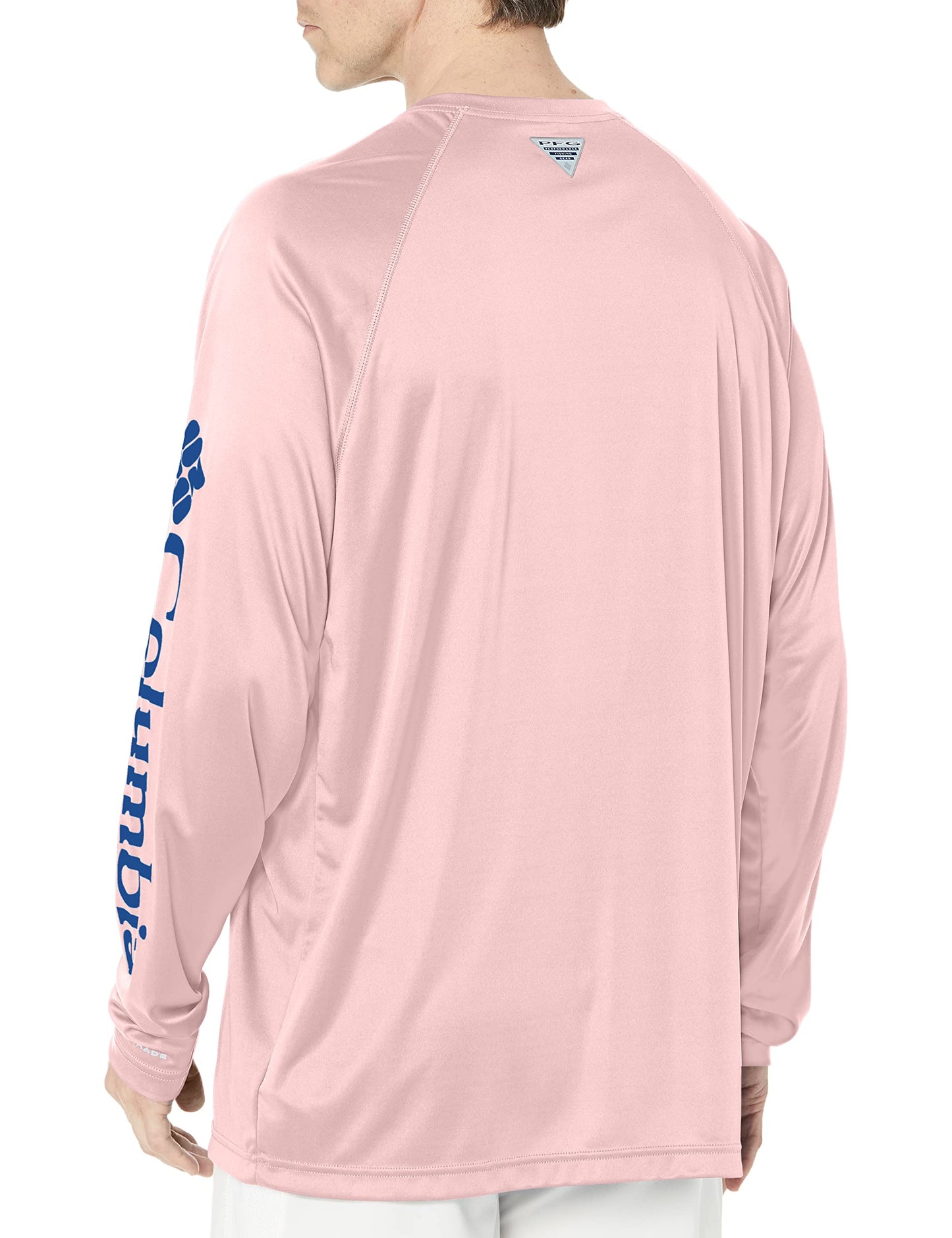Columbia Men's Terminal Tackle Long Sleeve Shirt, Cherry Blossom/Vivid Blue, XX-Large