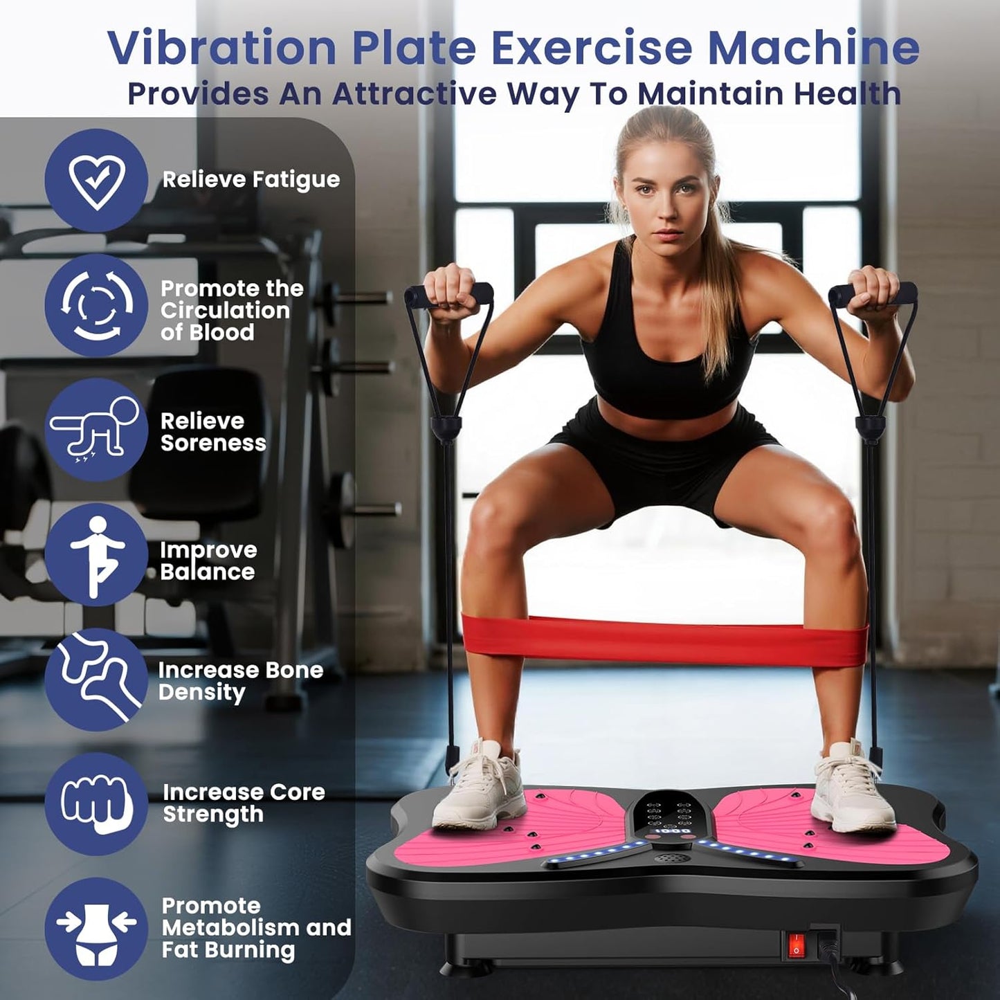 Vibration Plate Exercise Machine - Full-Body Weight Loss & Lymphatic Drainage | 400 Lbs Capacity, 200 Adjustable Speeds