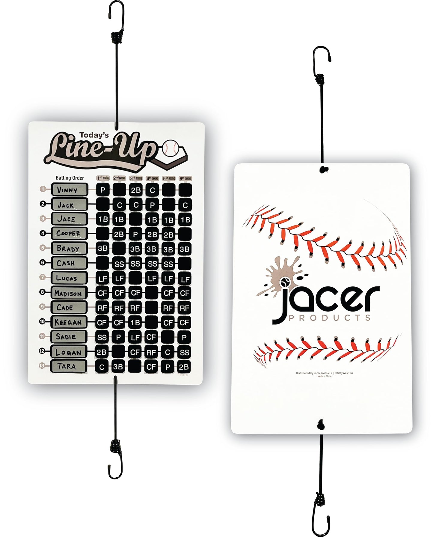Jacer Products 13 Player Line Up Board (13 Player Line Up Board, Gray)
