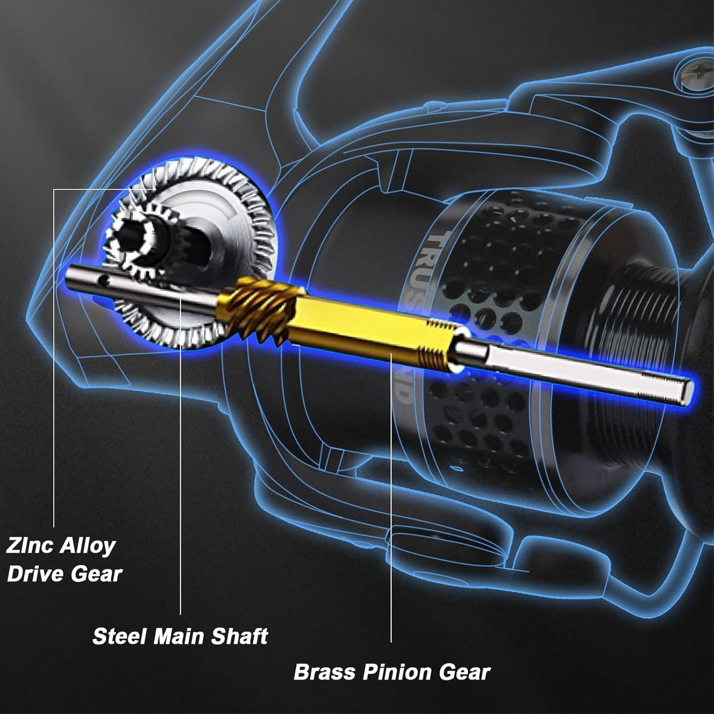 TRUSCEND Spinning Fishing Reel - Ultra-Light Aviation Metal, High Speed & Durable for Saltwater & Freshwater