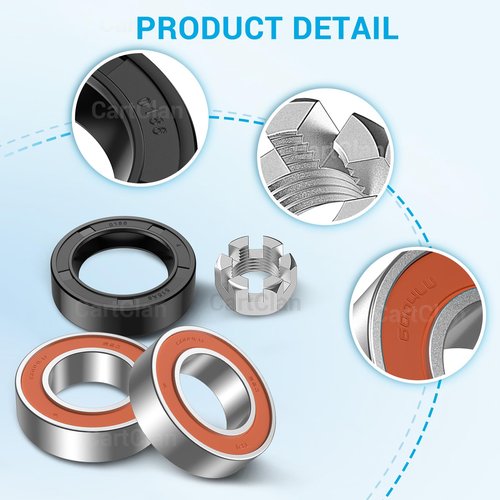 CartClan Golf Cart Rear Axle Bearing & Seal Kit for EZGO TXT RXV Marathon Medalist 1978-UP Electric Carts OEM# 611931 15112-G1 15112G1 70181-G01 70181G01 620343-2 Pack