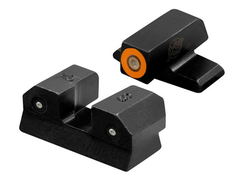 XS SIGHTS R3D Tritium Night Sight Orange for Sig P320, P365, P225, P226, P228, P229, P365XL; Springfield XDs, Hellcat; FN 509, Front and Rear Glow in The Dark Tritium for Tactical Applications