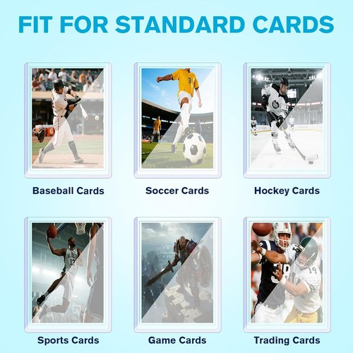 600 Plastic Trading Card Protectors | 300 Hard & 300 Soft Sleeves - 35pt Rigid 3"x4" Holders