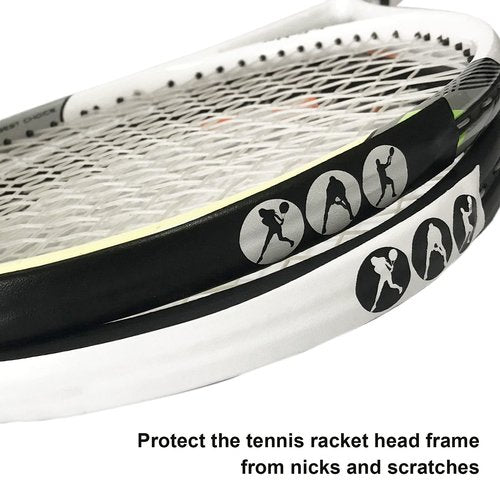 Alomejor Tennis Racket Tape, Durable Protection Easy Application 5m/16.4ft Racket Guard Sticker for Outdoor Players Beginners and Club Matches