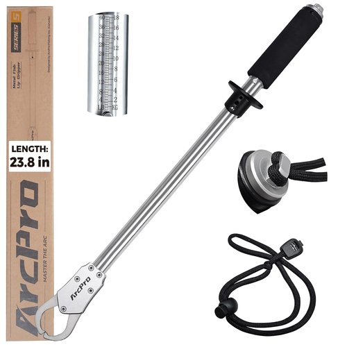 Fish Gripper - 23.8" Corrosion-Resistant Stainless Steel Tool with 40LB Capacity & Non-Slip Handle