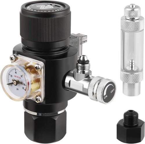 FZONE Mini Series V3.0 Aquarium CO2 Regulator - Dual Stage with DC Solenoid & Bubble Counter | Compatible with CGA320 Paintball Tank