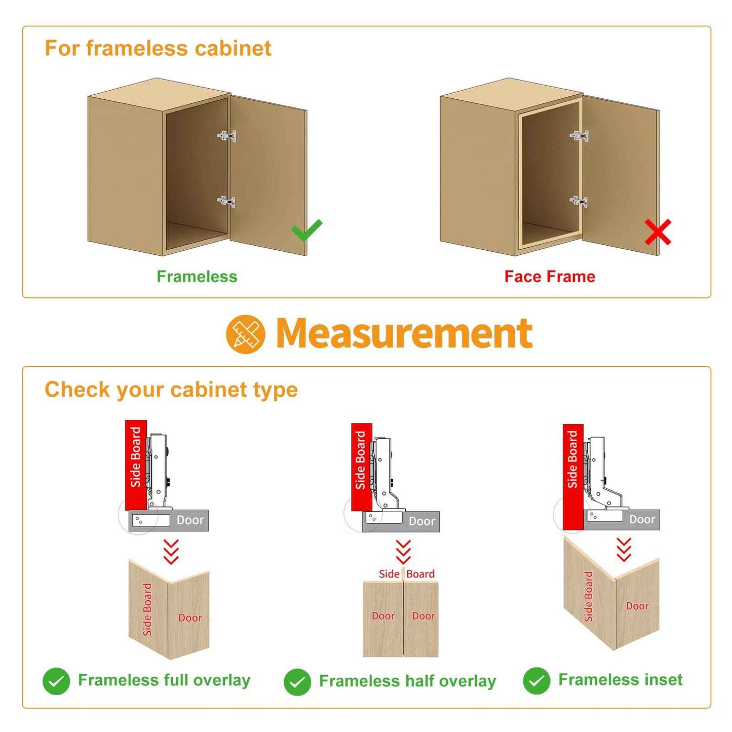 Chibery 60 Pack Frameless Full Overlay Soft Close Concealed Hinges, Satin Nickel, Self Closing, 105° Open Angle 3D Adjustment, Stop 85 ＆ 105 Degrees, Clip On, Stainless Steel for Cabinet Door