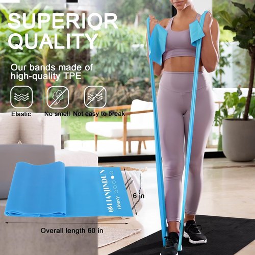 Lianjindun Resistance Bands Set - 5 Pcs Latex-Free Workout Bands for Pilates & Yoga | Ideal for Men & Women