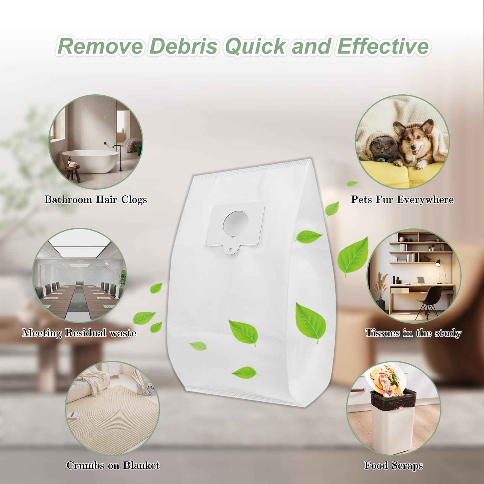 10 Pack 53292 Type Q/C HEPA Cloth Replacement for Kenmore Canister Vacuum 5055, 50557, 50558, 20-53292, 53291, 200 series, 400 series, 600 series, 700 series, 800 series Canister Vacuums Cleaner