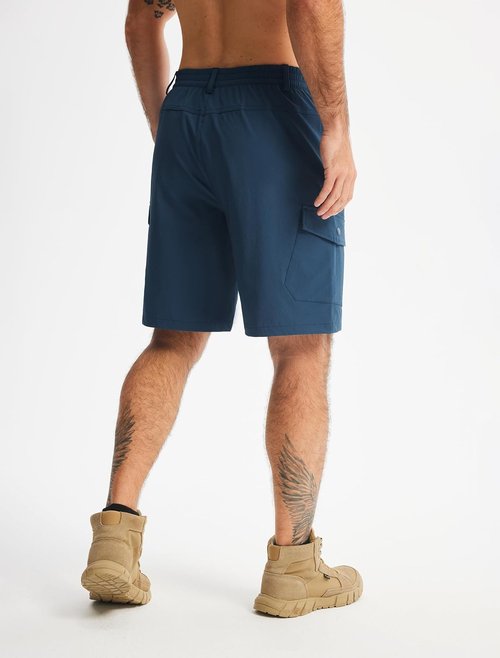 Libin Men's Hiking Cargo Shorts - Lightweight Quick-Dry Design with Zipper Pockets | 9" Casual Style