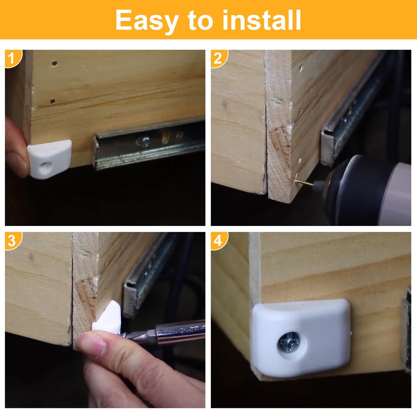 15 Pcs Plastic Cabinet Drawer Bumpers, Drawers Slide Spacers, Hardware Furniture Drawer Slide Bumper for Roll Out Shelves, Pull Out Shelf for Pantry, Cabinets Sliding Door Hardware