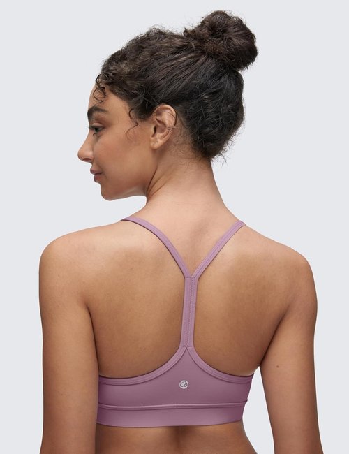 CRZ YOGA Sports Bra - Butterluxe Padded Racerback for Women | Low Impact Yoga Top in Stylish Design